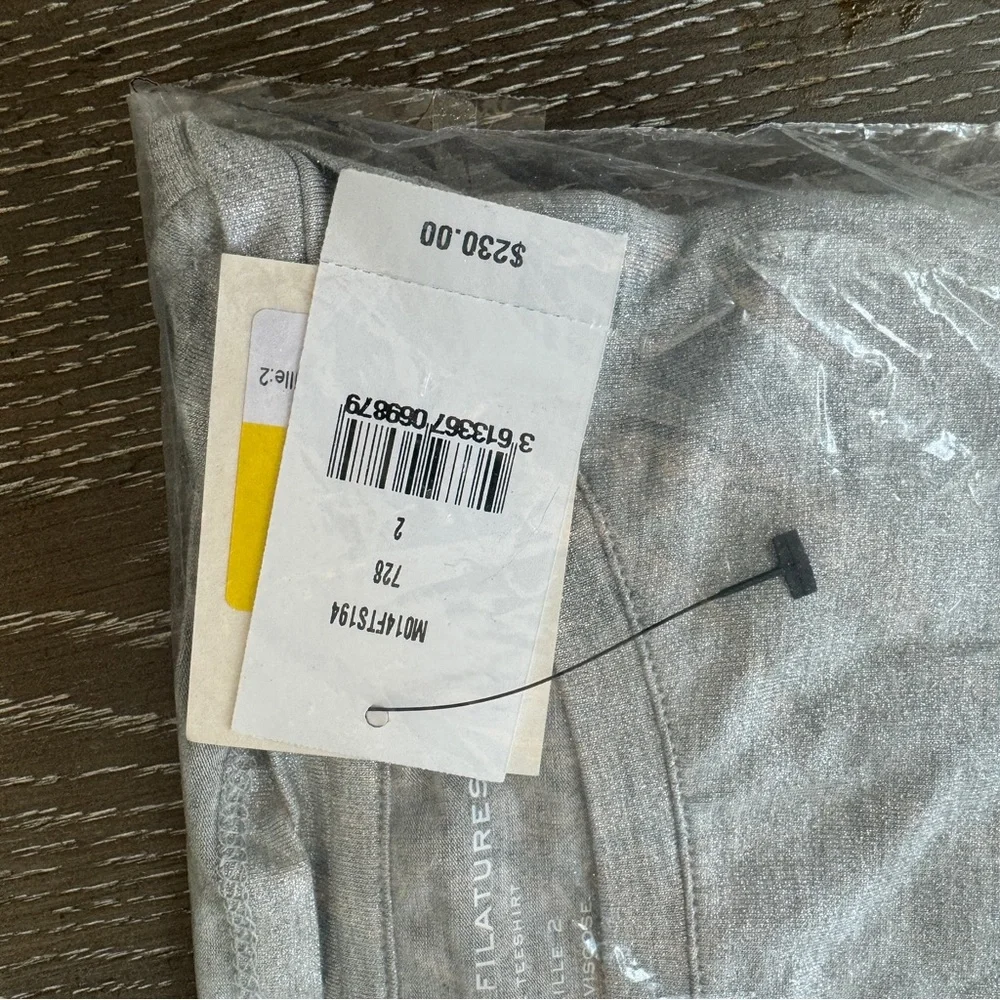 Majestic Filatures Metal Grey Metallic Elbow‎ Length Viscose T Shirt NEW - Picture 6 of 10